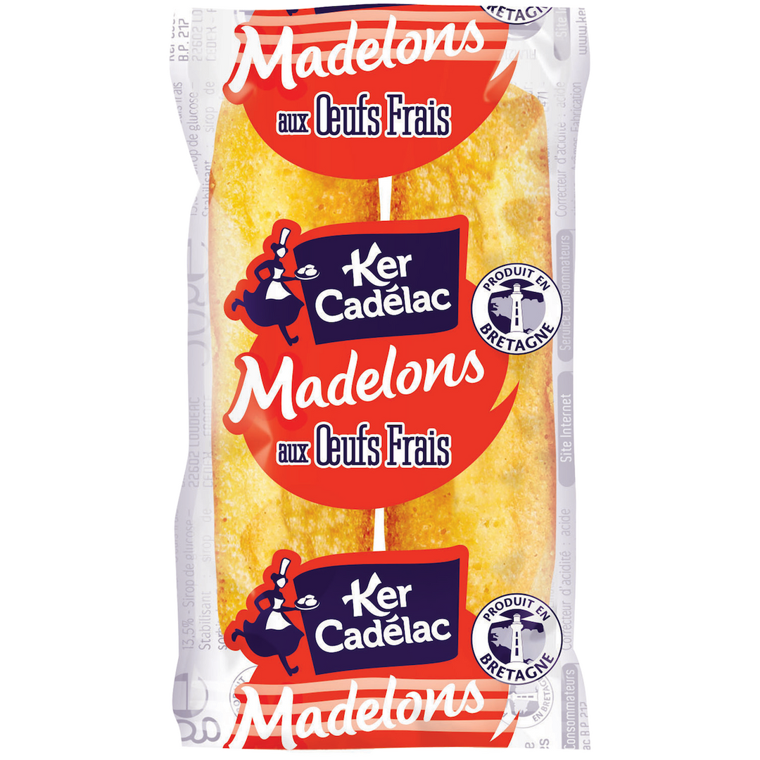 Madelons aux oeufs frais r 2 28 g en sachets de 2 unites x 130 ker