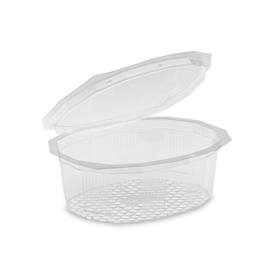 Barquette a salade avec couvercle multipack pet cristal 500 cc x 50 alphaform 1