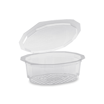 Barquette a salade avec couvercle multipack pet recyclable cristal 250 cc x 100 alphaform 1