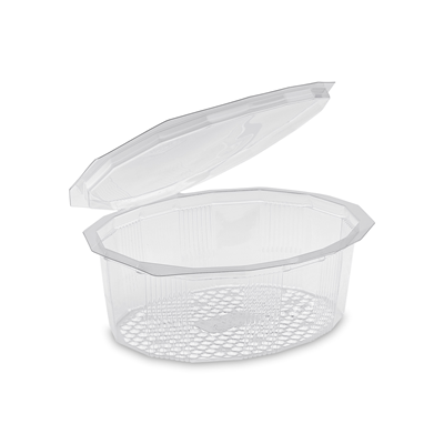 Barquette a salade avec couvercle multipack pet recyclable cristal 750 cc x 50 alphaform