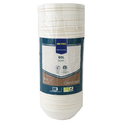 Bol jetable rond biodegradable blanc 200 ml x 100