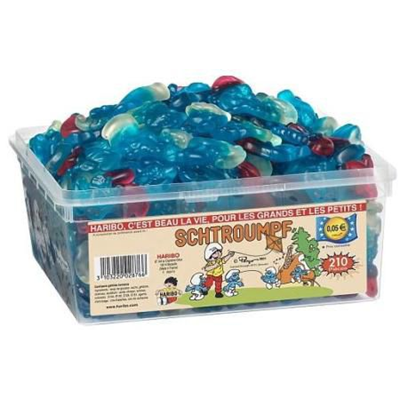 Bonbons schtroumpf 210 pieces haribo