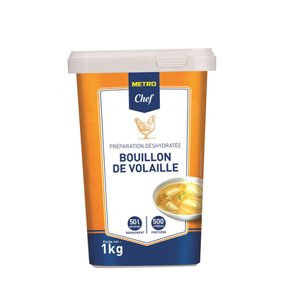 Bouillon de volaille 50l 1 kg metro chef 2