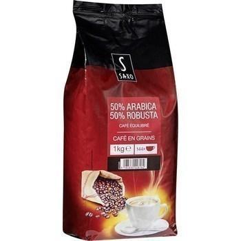 Cafe en grains 50 arabica 50 robusta 1 kg