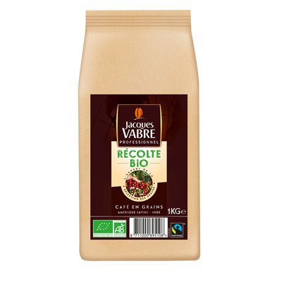 Cafe en grains recolte bio 1 kg jacques vabre 1