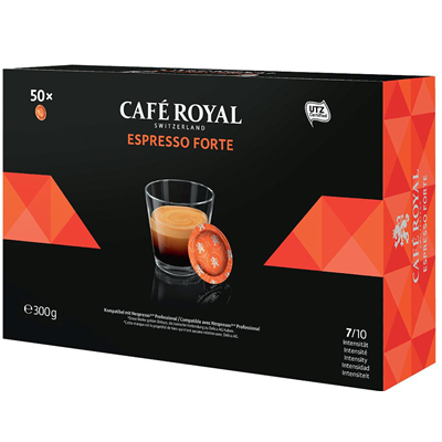 Cafe espresso forte 50 capsules office pads 300 g 1