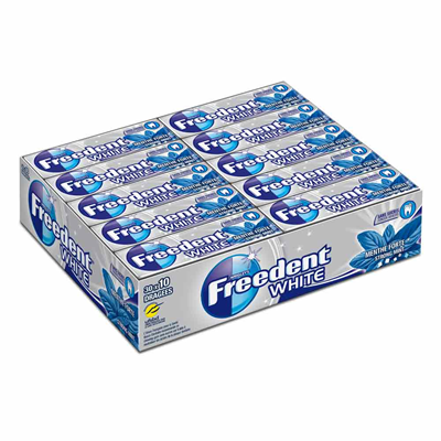 Chewing gum white menthe forte 30 x 10 dragees freedent