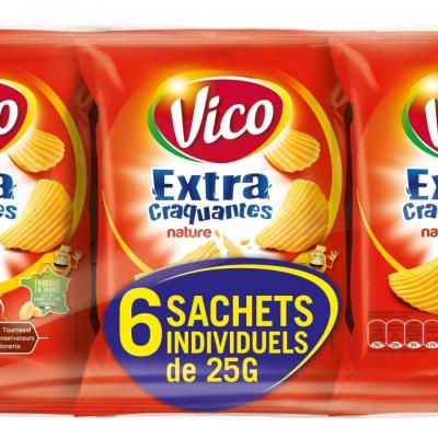 Chips nature extra craquantes 25 g vico le lot de 6