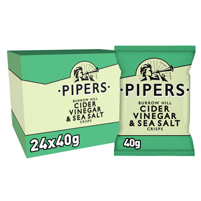 Chips saveur sel et vinaigre 40 g pipers le carton de 24