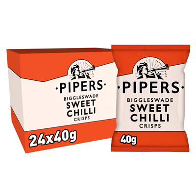 Chips sweet chili 40 g pipers le carton de 24