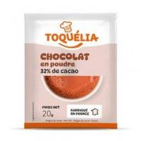 Chocolat en poudre 32 de cacao en sachet 20 g toquelia