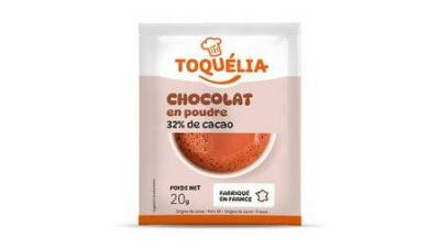 Chocolat en poudre 32 de cacao en sachet 20 g toquelia