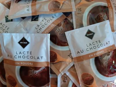 Chocolat en poudre lacte en dosettes 30 g rioba