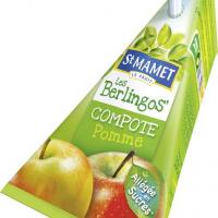 Compote pomme allegee en sucres berlingots 100 g st mamet vendu a l unite