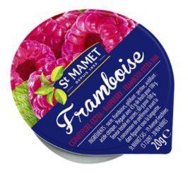 Confiture 20g saint mamet extra framboise coupelles alu a l unite 1