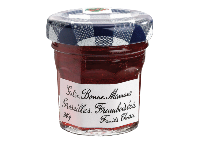 Confiture bonne maman mini pot en verre 30g le lot de 15 groseille framboises