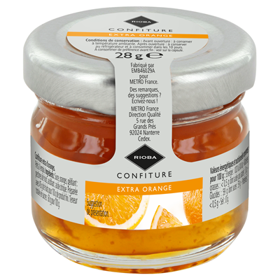 Confiture d oranges 24 x 30 g rioba