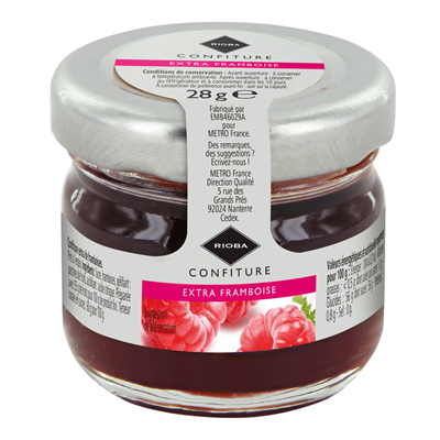 Confiture de framboises 24 x 30 rioba