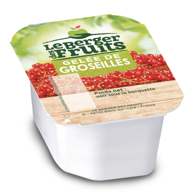 Confitures de groseilles 30g en barquette berger de fruits