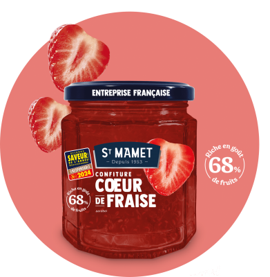 Confitures saint mamet en pot 310g de 60 de fruits fraise 1