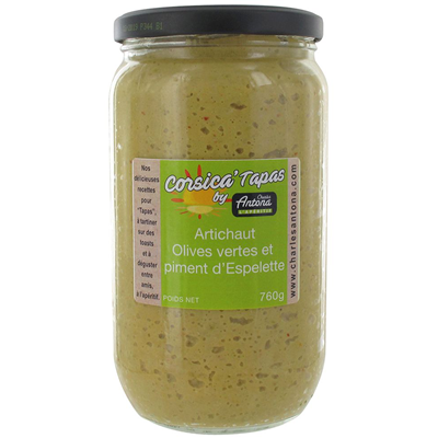 Corsica tapas artichaut olive piment d espelette charles antona 760 g