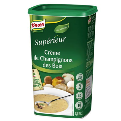 Creme de champignons des bois 1 kg 40 portions knorr superieur