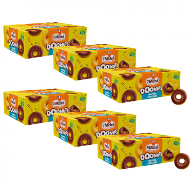 Doonuts nappe au chocolat r 1 30g saint michel les 6 cartons de 50 unites 1