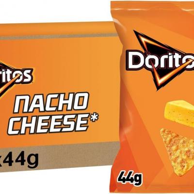 Doritos chips tortillas nacho cheese sachet 44 g le carton de 20