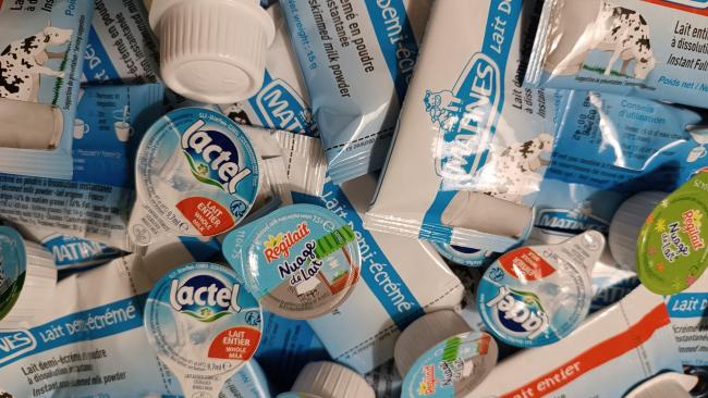 Dosettes de lait vendues à l'unité