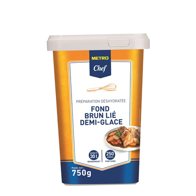 Fond brun lie demi glace 30 l 750 g metro chef 1