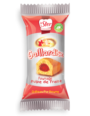 Gaillardise mini moelleux a la fraise 30 g le lot de 20