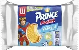 Gouter prince pocket fourre gout vanille en etui 40 g lu le carton de 110