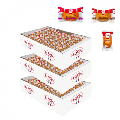 Gros volume lot de 3 cartons de 500 mini cakes assortis