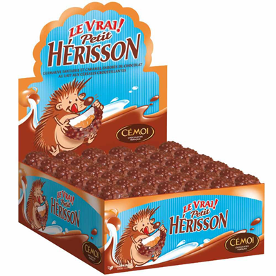 CEMOI Boîte de 80 Petits Oursons guimauve enrobée de chocolat au lait  emballés individuellement