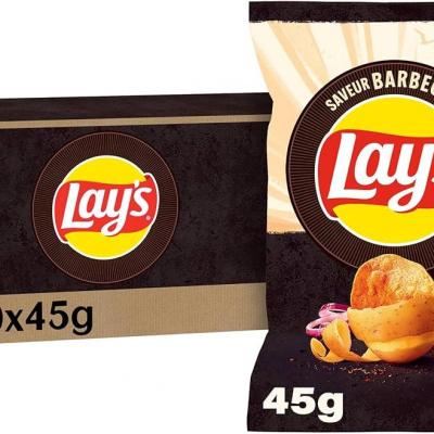 Lay s chips saveur barbecue 45 g le carton de 21