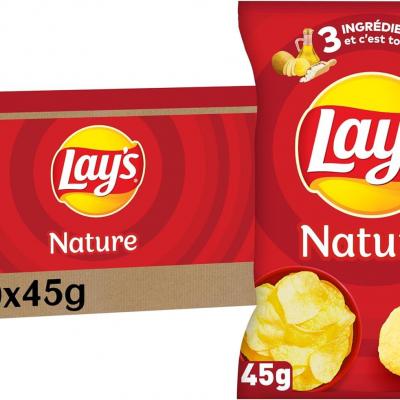 Lay s chips saveur nature 45 g le carton de 21