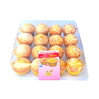 Les ecureuils du languedoc mini muffins fourre fraise ou abricot 580 g