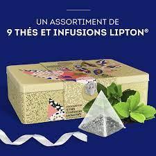 Lipton coffret en metal assortiment de 9 thes infusions 1