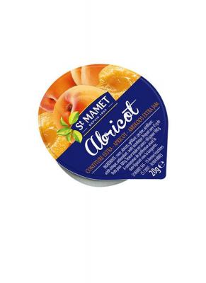 Lot de 12 confiture extra d abricot 20 g st mamet en coupelle alu