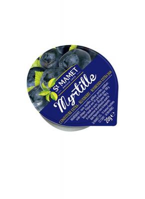 Lot de 12 confiture extra de myrtilles 20 g st mamet en coupelle alu