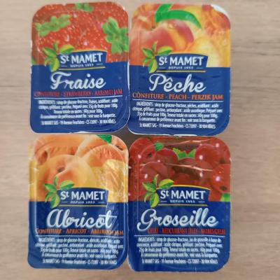 Lot de 40 confitures saint mamet 25g 4 parfums