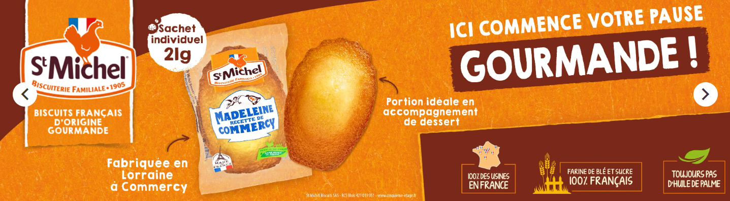 Madeleine de commercy aux oeufs frais r1 21g