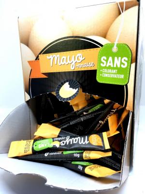 Mayonnaise en stick 10 g x 100 boite service saveurs et sauces sans colorant sans conservateur