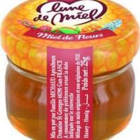 Miel de fleurs liquide pot en verre 25 g x 50