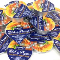 Miel liquide toutes fleurs st mamet en coupelles alu individuelles 20g en lot de 10