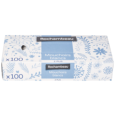 Mouchoir boite x 100 vendu par 4 rochambeau