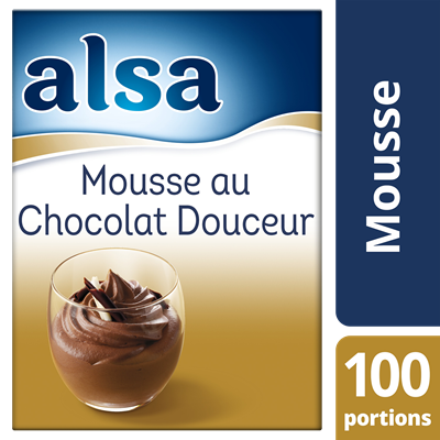 Mousse au chocolat douceur 960 g 100 portions alsa