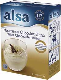 Mousse chocolat blanc 1 kg 9 l 112 rations alsa