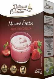 Mousse fraise avec morceaux 1 kg 112 rations dedicaces culinaires