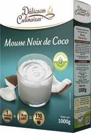 Mousse noix de coco 1 kg 110 rations dedicaces culinaires